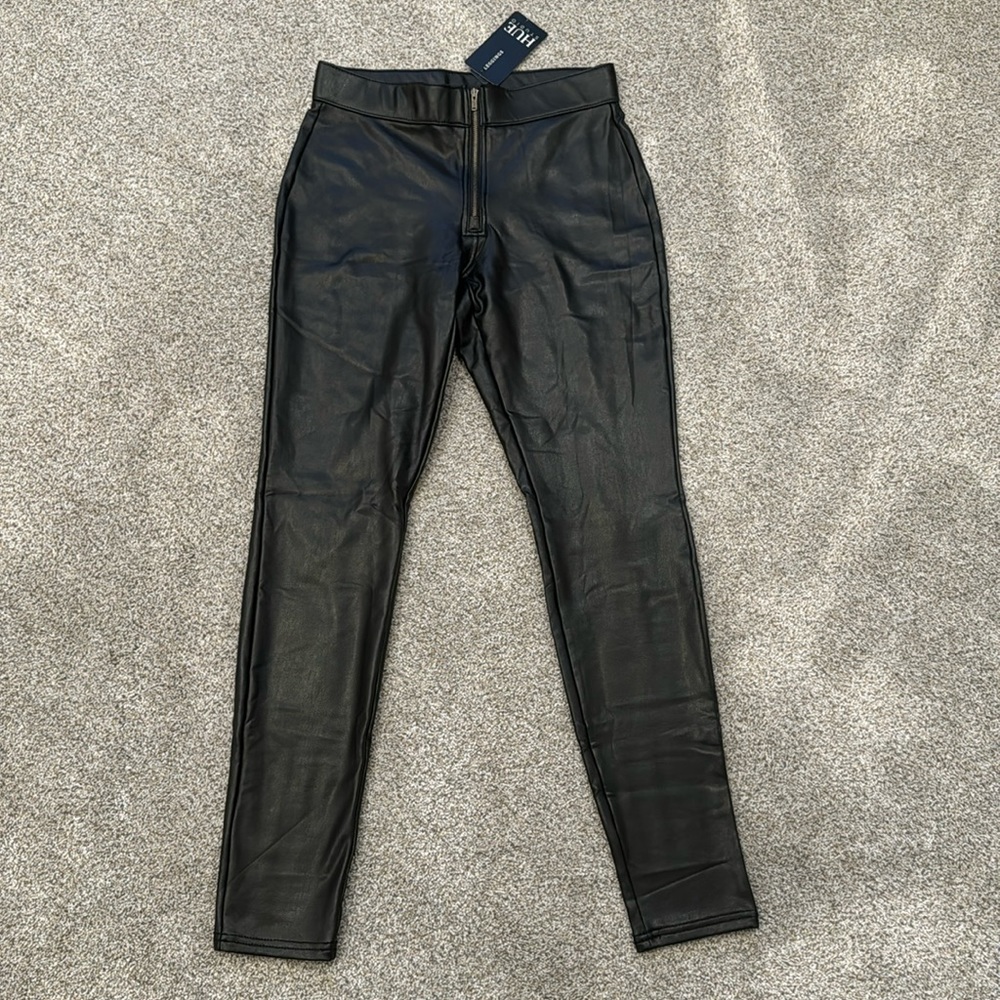 NWT Zippered Leather Leggings